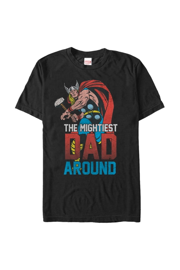 Men's Marvel Thor Mightiest Dad Graphic Tee Black 5X Large