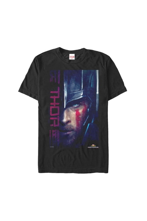 Men's Marvel Thor: Ragnarok Battle Paint Graphic Tee Black Large