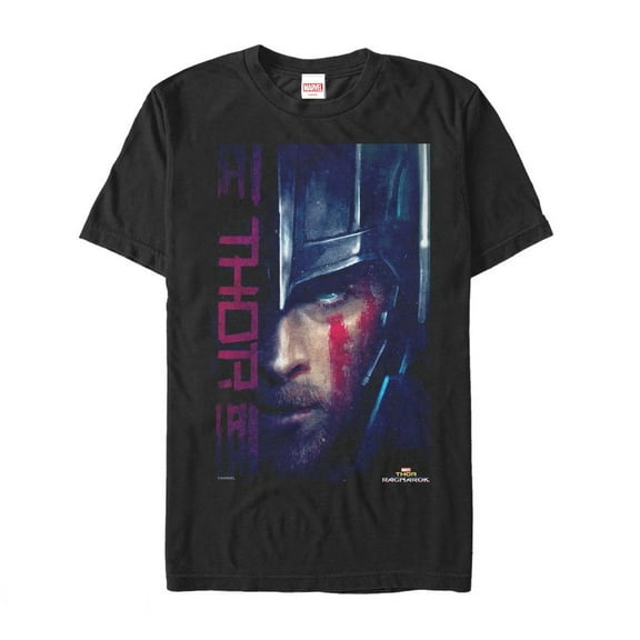Men's Marvel Thor: Ragnarok Battle Paint  Graphic Tee Black Small