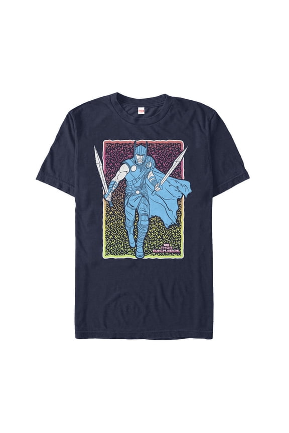 Men's Marvel Thor: Ragnarok Battle Ready Graphic Tee Navy Blue Large