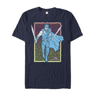 Men's Marvel Thor: Ragnarok Battle Ready  Graphic Tee Navy Blue Medium
