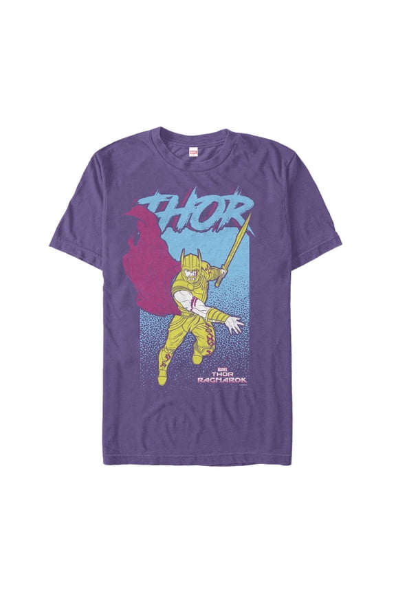 Men's Marvel Thor: Ragnarok Cape Graphic Tee Purple Medium