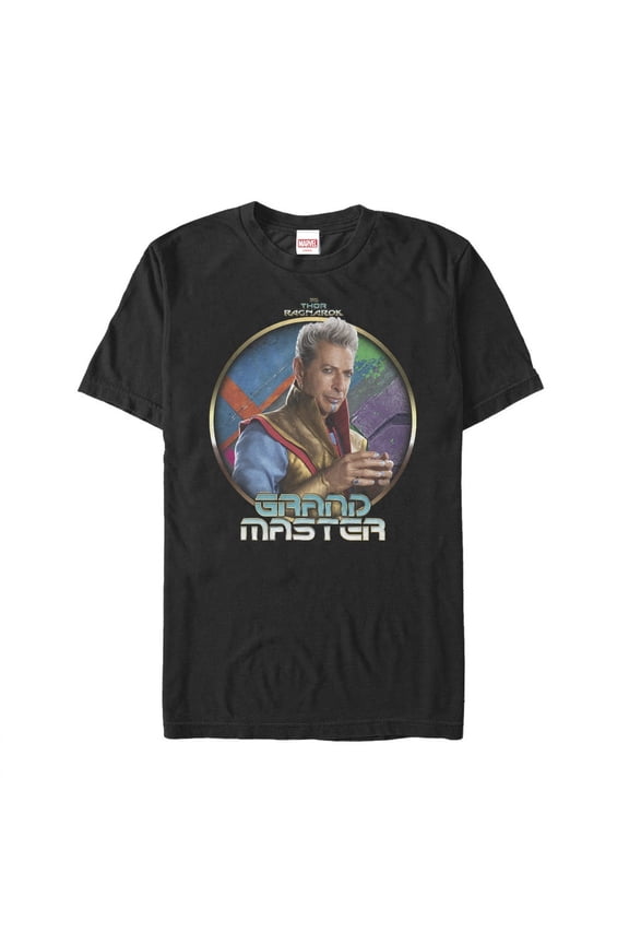 Men's Marvel Thor: Ragnarok Grandmaster Circle  Graphic Tee Black 5X Large
