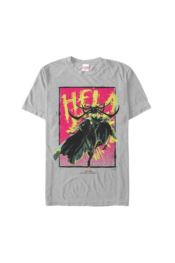 Men's Marvel Thor: Ragnarok Hela Crown Graphic Tee Silver Large
