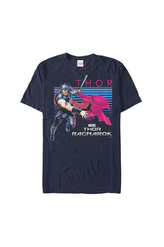 Men's Marvel Thor: Ragnarok Helmet  Graphic Tee Navy Blue Medium