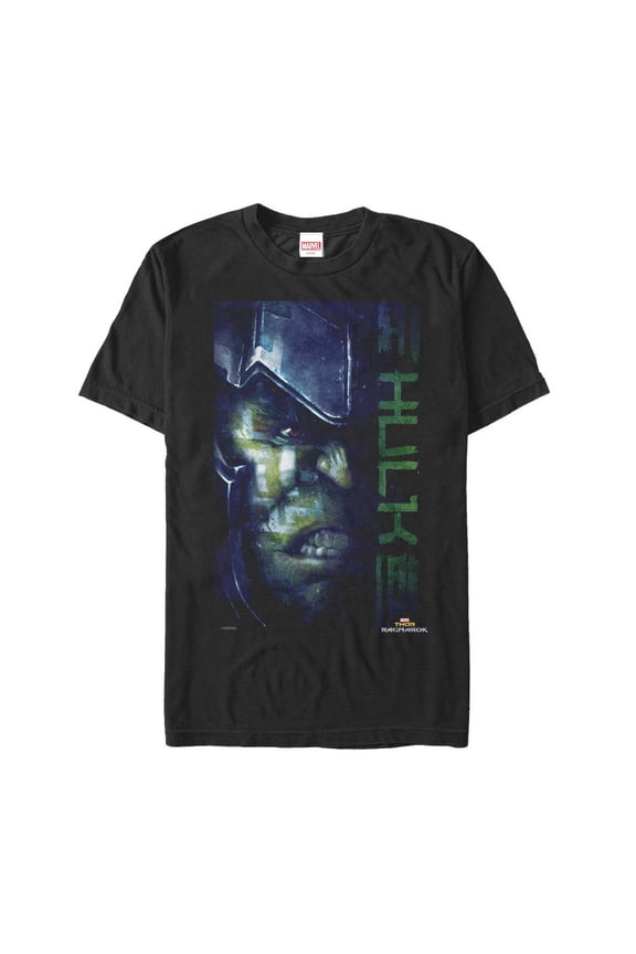 Men's Marvel Thor: Ragnarok Hulk Face Graphic Tee Black Small