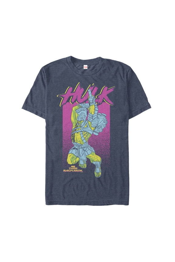 Men's Marvel Thor: Ragnarok Hulk Smash  Graphic Tee Navy Blue Heather 4X Large