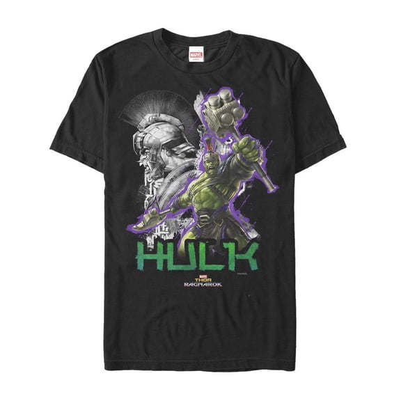 Men's Marvel Thor: Ragnarok Hulk Weapon  Graphic Tee Black Medium