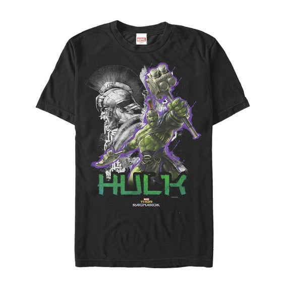 Men's Marvel Thor: Ragnarok Hulk Weapon Graphic Tee Black Small