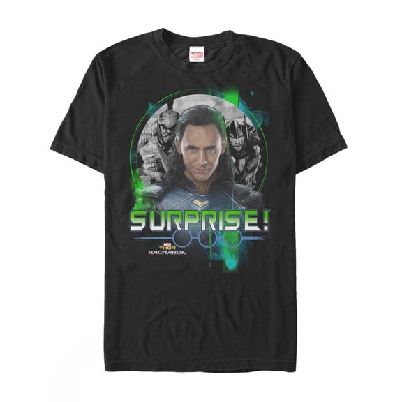 Men's Marvel Thor: Ragnarok Loki Surprise  Graphic Tee Black 2X Large