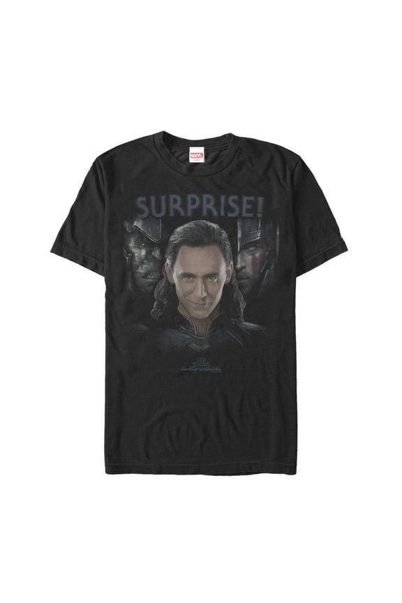 Men's Marvel Thor: Ragnarok Loki Surprise Visitor  Graphic Tee Black Large