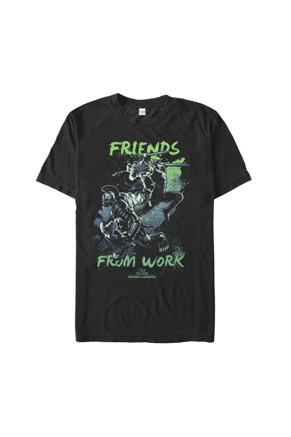 Men's Marvel Thor: Ragnarok Work Friends  Graphic Tee Black 4X Large