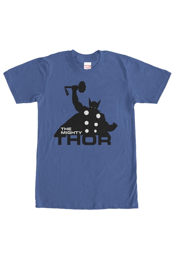 Men's Marvel Thor Silhouette  Graphic Tee Royal Medium