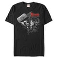 thumbnail image 1 of Men's Marvel Thor Thunder Grayscale Graphic Tee Black Small, 1 of 4