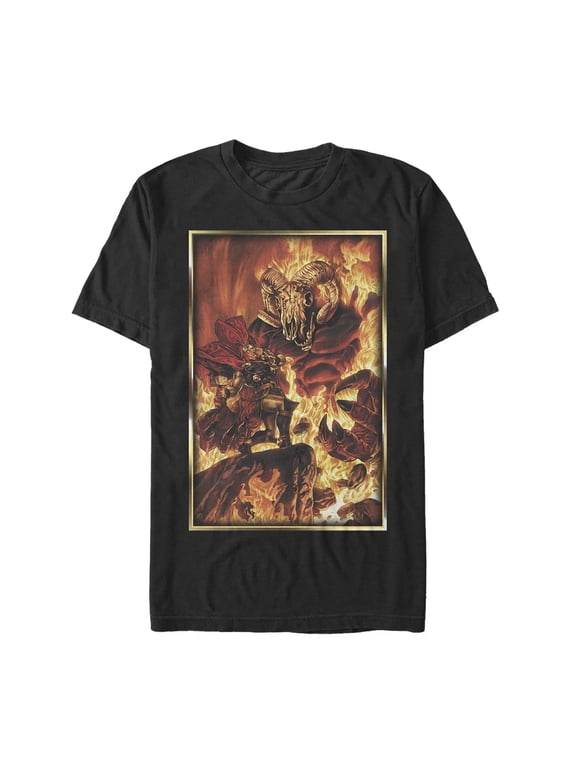 Men's Marvel Thor's Journey Through Fire Graphic Tee Black 3X Large