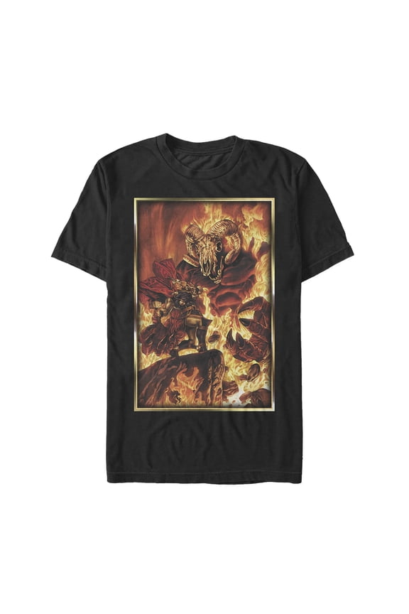 Men's Marvel Thor's Journey Through Fire  Graphic Tee Black Medium