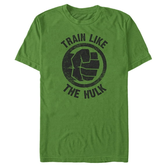 Men's Marvel Train Like the Hulk Fist  Graphic Tee Kelly Green X Large