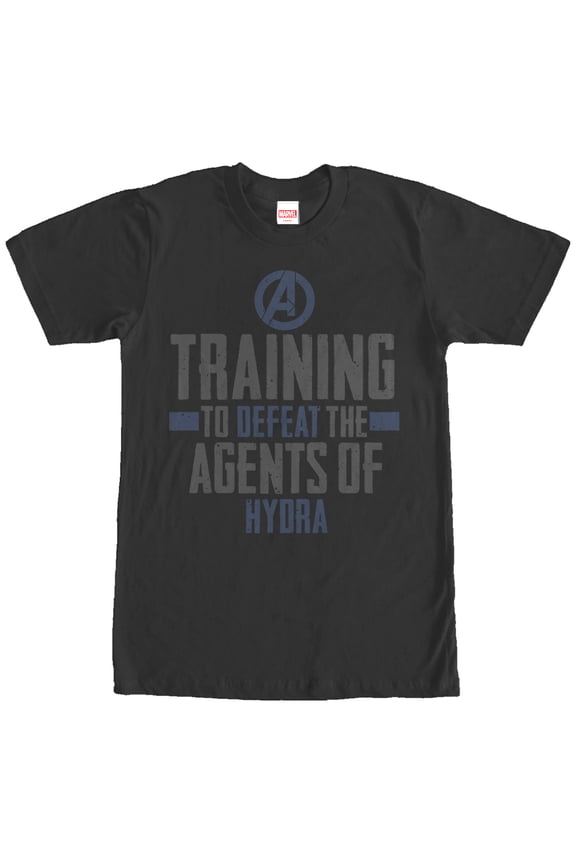 Men's Marvel Training to Defeat Hydra Graphic Tee Black Small