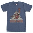 thumbnail image 1 of Men's Marvel Triangle Iron Man  Graphic Tee Navy Blue Heather Medium, 1 of 3