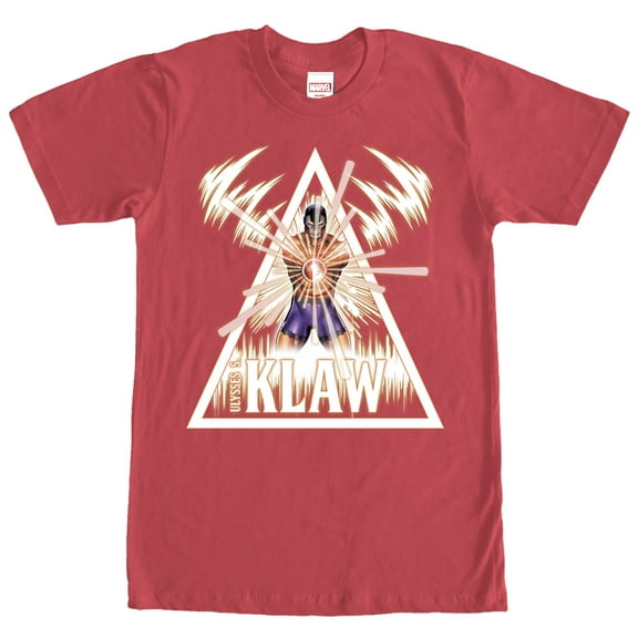 Men's Marvel Triangle Klaw  Graphic Tee Red Medium