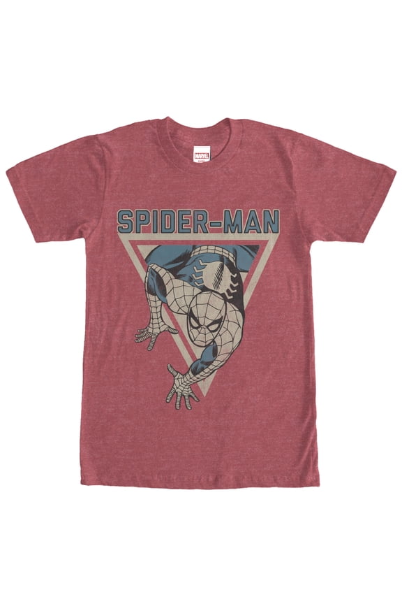 Men's Marvel Triangle Spider-Man Graphic Tee Red Heather 2X Large