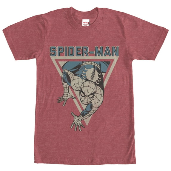 Men's Marvel Triangle Spider-Man Graphic Tee Red Heather 2X Large