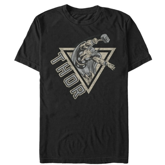 Men's Marvel Triangle Thor Graphic Tee Black X Large