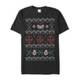 thumbnail image 1 of Men's Marvel Ugly Christmas Deadpool Graphic Tee Black X Large, 1 of 4