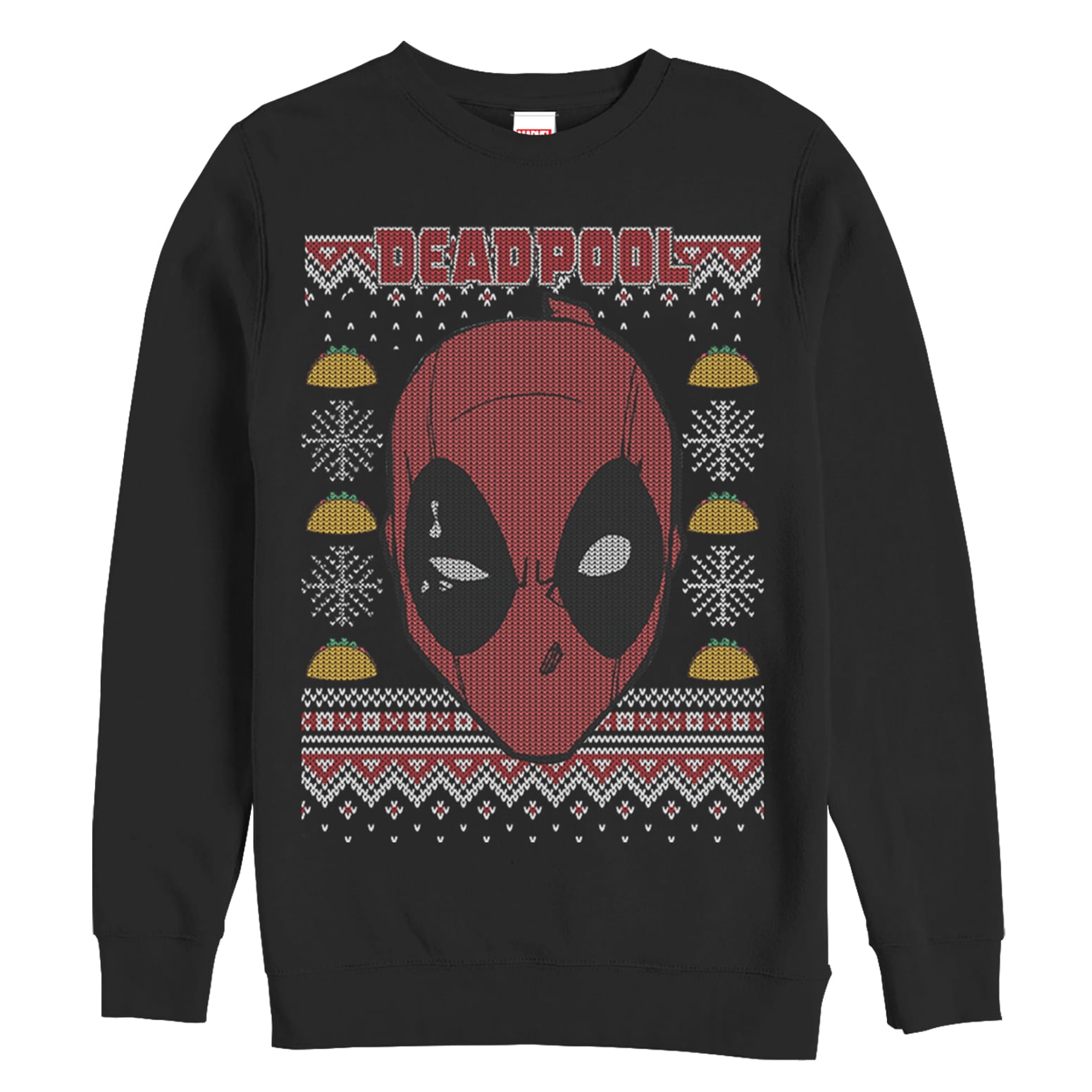 Men s Marvel Ugly Christmas Avengers Winter Sweatshirt Navy Blue Medium Walmart