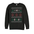thumbnail image 1 of Men's Marvel Ugly Christmas Deadpool  Sweatshirt Black 2X Large, 1 of 3