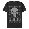 thumbnail image 1 of Men's Marvel Ugly Christmas Punisher Logo  Graphic Tee Black 5X Large, 1 of 4