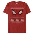 thumbnail image 1 of Men's Marvel Ugly Christmas Spider-Man Mask  Graphic Tee Red 2X Large, 1 of 4