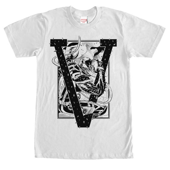 Men's Marvel V is for Venom Graphic Tee White Large