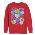 thumbnail image 1 of Men's Marvel Valentine's Day Candy Heart Heroes  Sweatshirt Red Large, 1 of 3