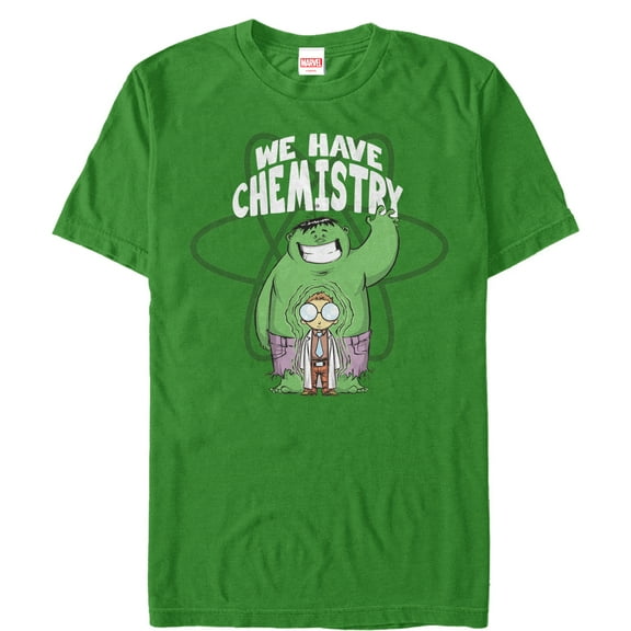 Men's Marvel Valentine's Day Hulk We Have Chemistry  Graphic Tee Kelly Green Medium