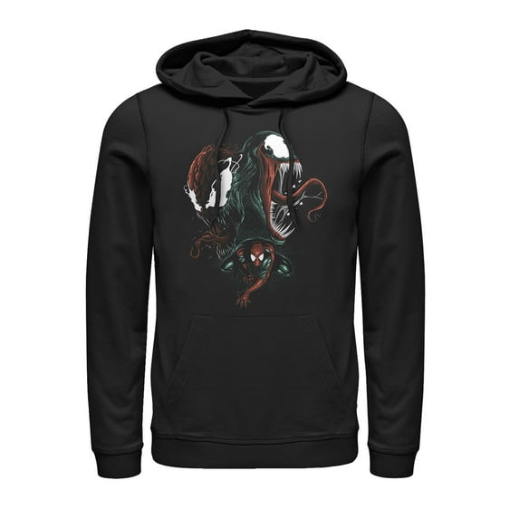 Men's Marvel Venom Alien Symbiote Duo Pull Over Hoodie Black Medium