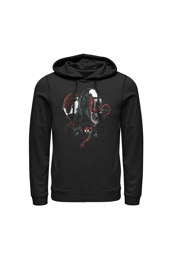 Men's Marvel Venom Alien Symbiote Duo Pull Over Hoodie Black X Large