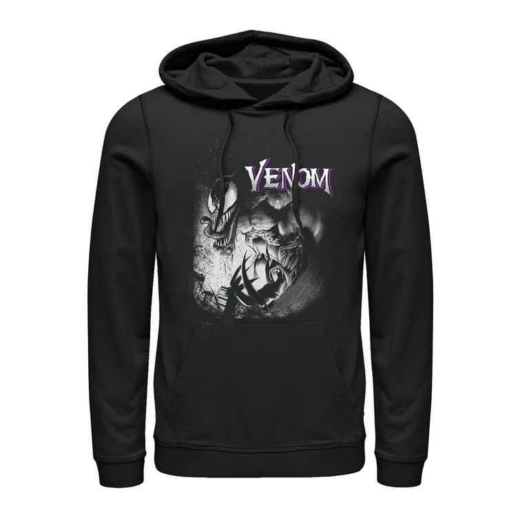 Men s Marvel Venom Angry Pull Over Hoodie Black X Large Walmart