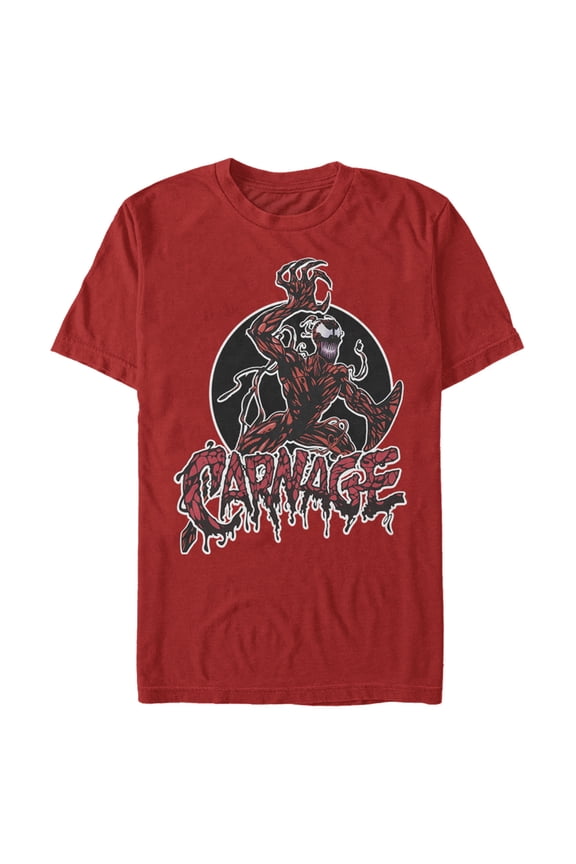 Men's Marvel Venom Carnage Circle Graphic Tee Red X Large