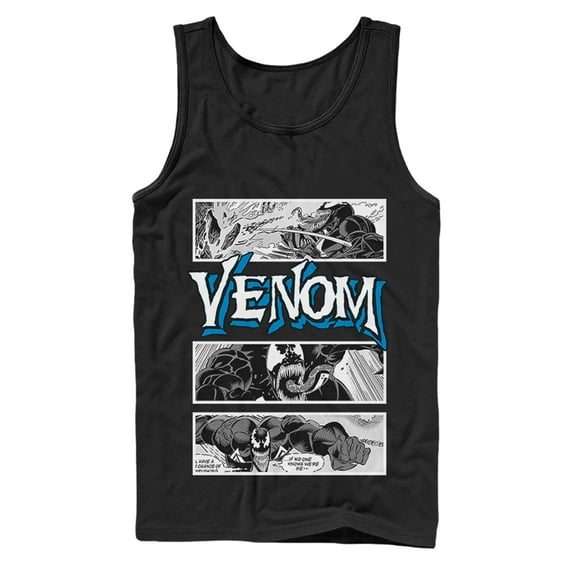 Men's Marvel Venom Comic Panels Tank Top Black X Large