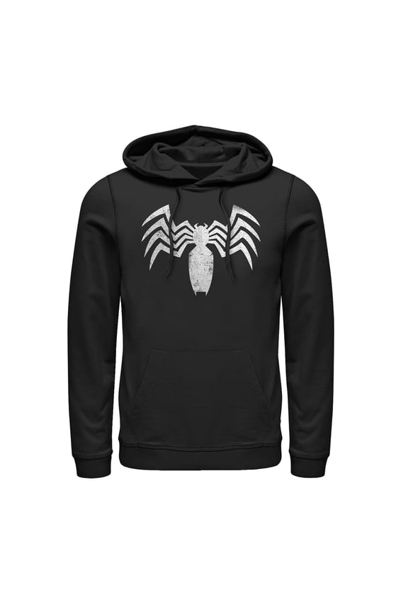 Men's Marvel Venom Distressed Claw Logo Pull Over Hoodie Black 3X Large