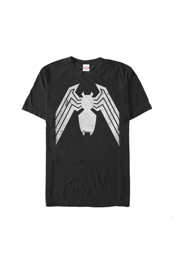 Men's Marvel Venom Distressed Logo Graphic Tee Black Large