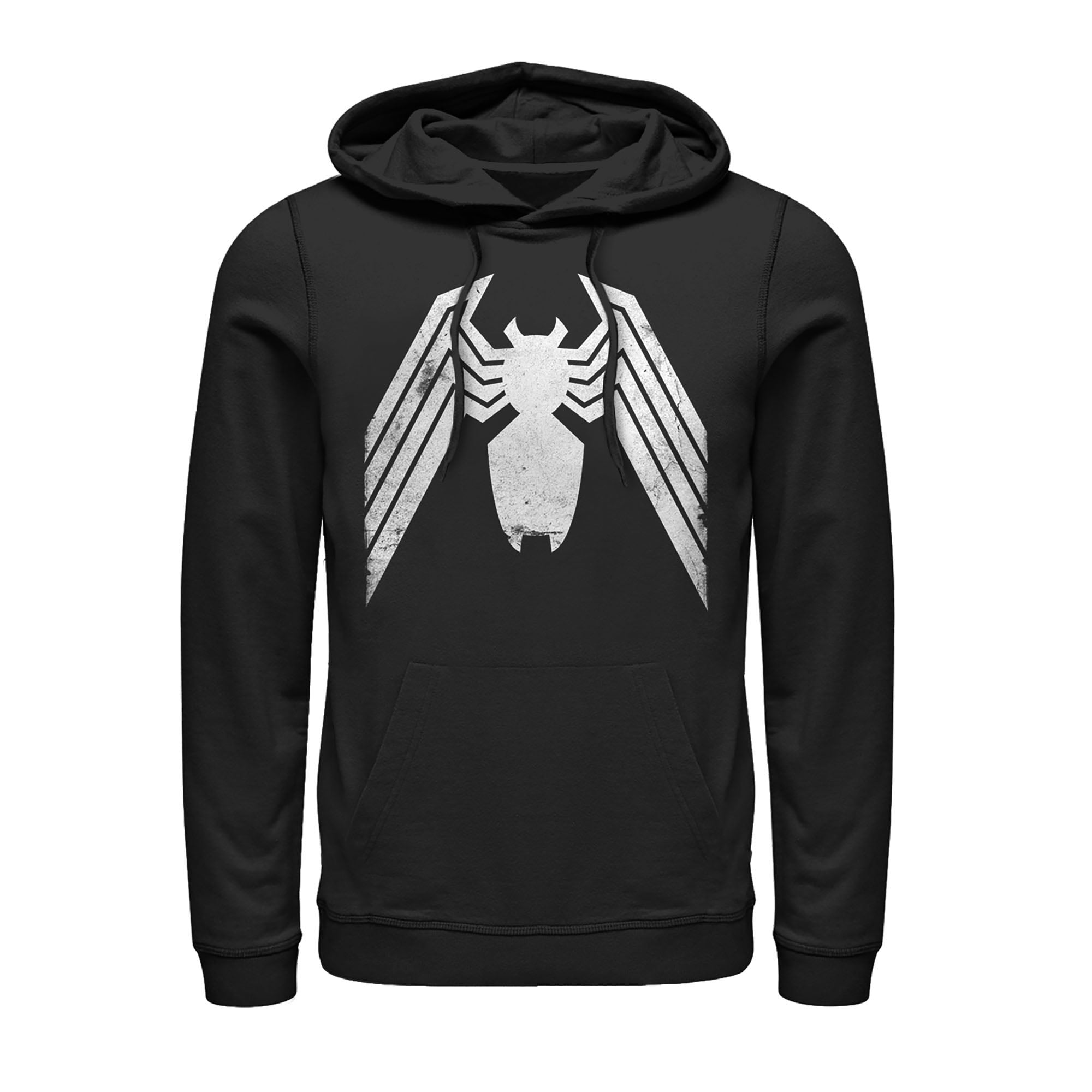 Men s Marvel Venom Distressed Logo Pull Over Hoodie Black Small
