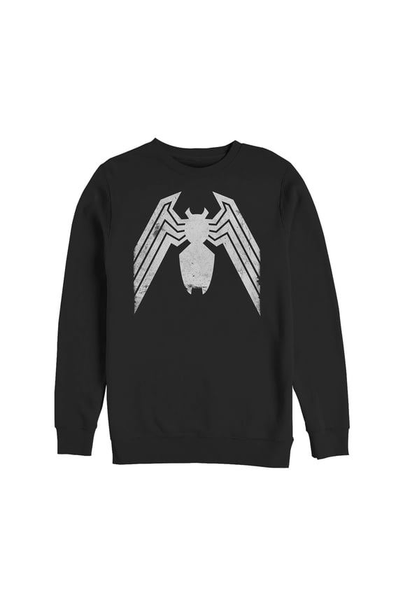 Men's Marvel Venom Distressed Logo Sweatshirt Black Large