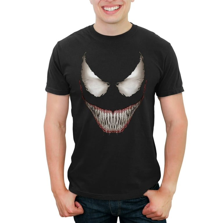 Marvel, Men's Marvel Venom Face T-Shirt, Black, 100% Cotton