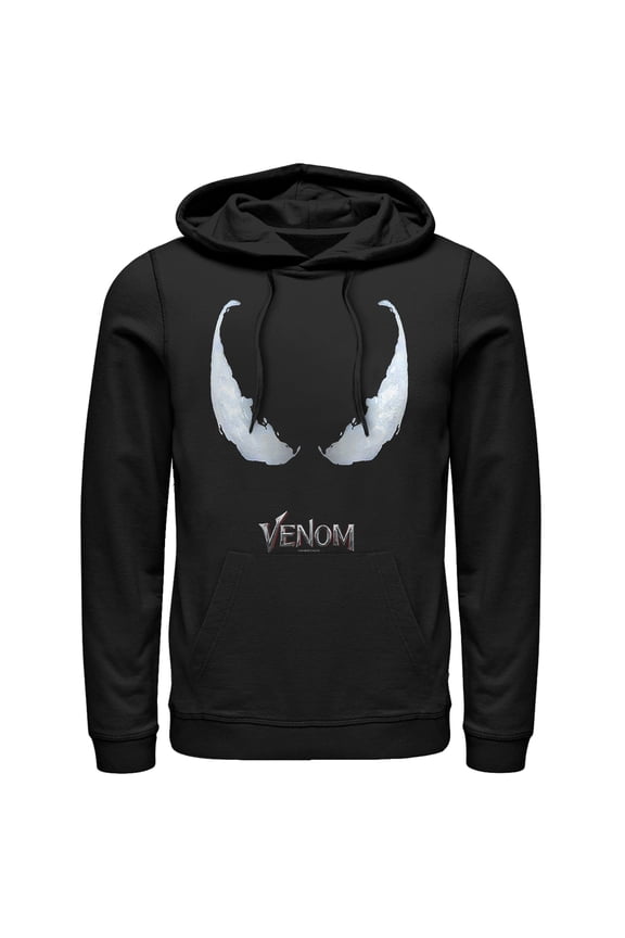 Men's Marvel Venom Film All Eyes Pull Over Hoodie Black Medium