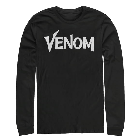 Men's Marvel Venom Film Bold Logo  Long Sleeve Shirt Black X Large