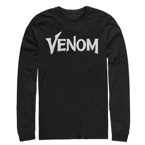 Men's Marvel Venom Film Bold Logo Long Sleeve Shirt Black X Large