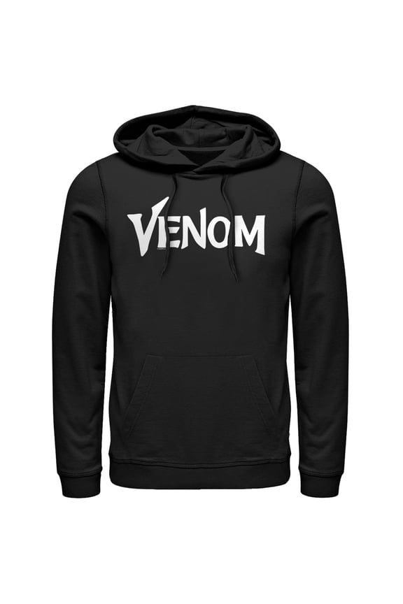 Men's Marvel Venom Film Bold Logo Pull Over Hoodie Black Large