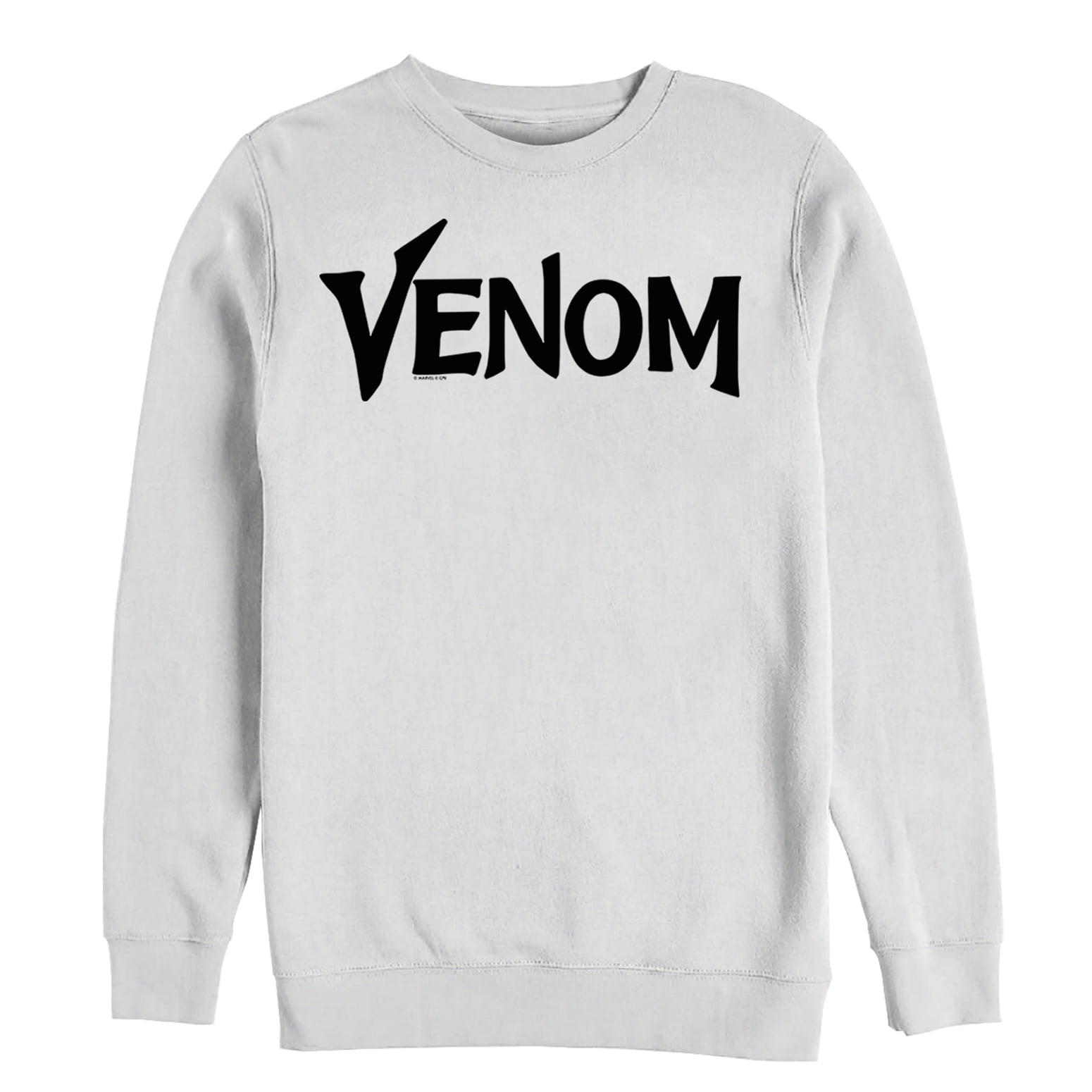 Men s Marvel Venom Film Bold Logo Sweatshirt White 2X Large